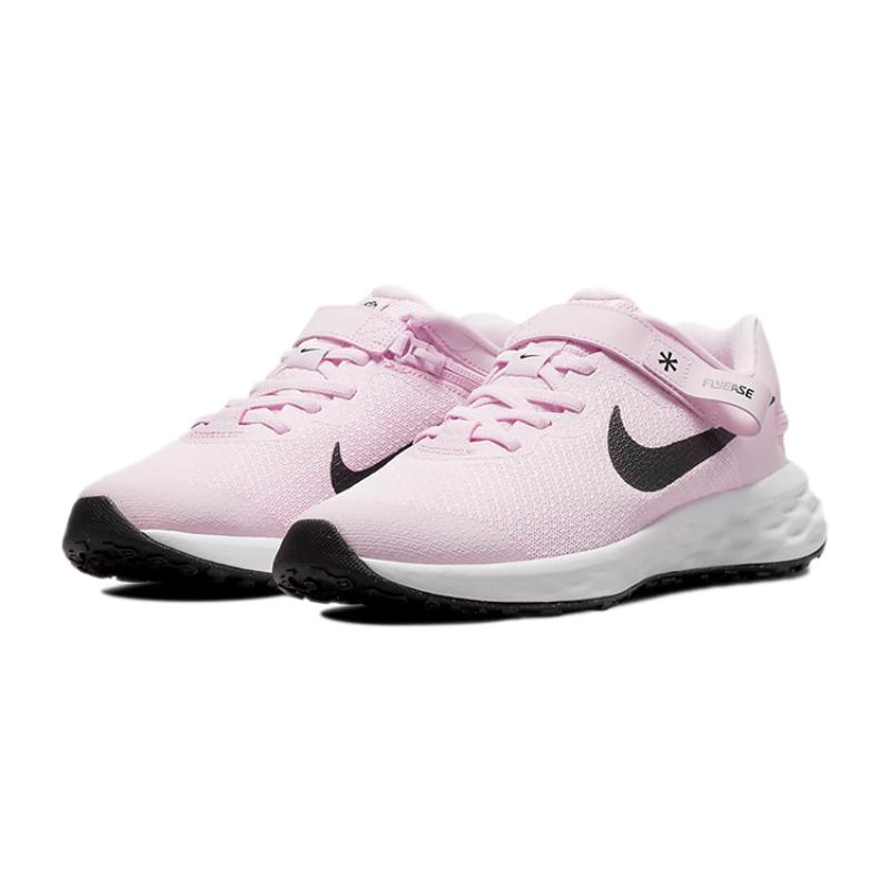 Nike REVOLUTION 6 Slip Resistant Shock Absorbers Low Top Kids' Running Shoes Pink Sneakers DD1113-608