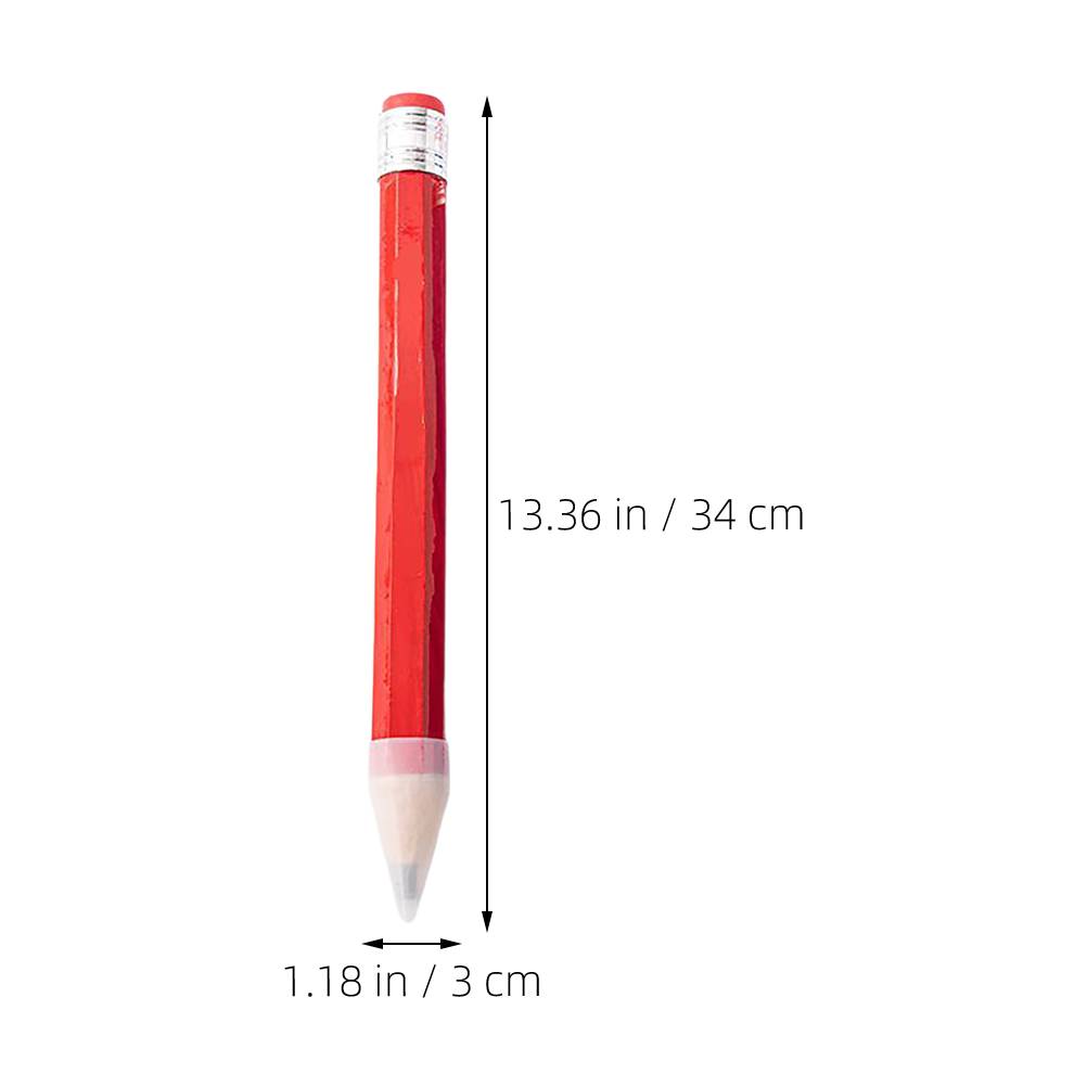 5 Pcs Wooden Large Pencil Kindergarten Pencils Big for Kids Bulk Jumbo Pens Crayon Colored Giant Crayons