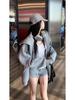 Women's Gray Sporty Hoodie and High-Waisted Skirt Set - Korean Style, Spring/Autumn 2026 Collection.