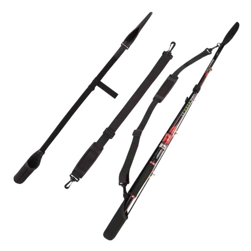 Fishing Rod Strap Shoulder Belt Poles Carry Strap Holder Belt 58-130cm Adjustable Casting Rod Carriers Strap