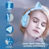 K9 Gaming Headset, Wired Over-Ear Headphones with Detachable Cat Ears, Noise Cancelling Microphone, RGB Backlight, Surround Sound for PC PS5 PS5 Xbox