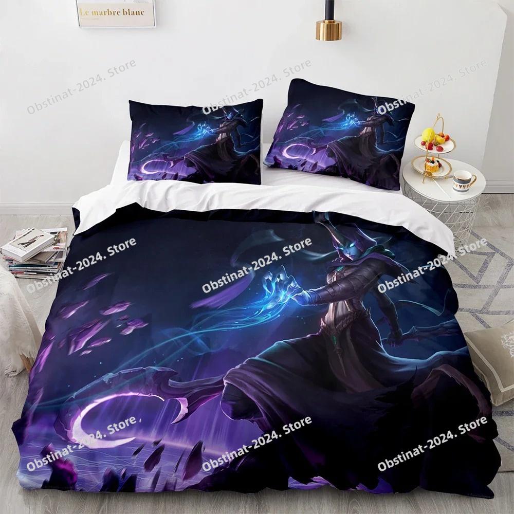 3D Print League of Heroes Bedding Set Single Twin Full Queen King Size Game Anime Bed Set Aldult Kid Bedroom Duvet Cover Sets
