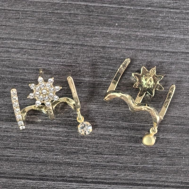 CZ Geometric Octagonal Star Earrings, Sparkling for Everyday Wear & Special Occasions (Birthday/Valentine/Anniversary)