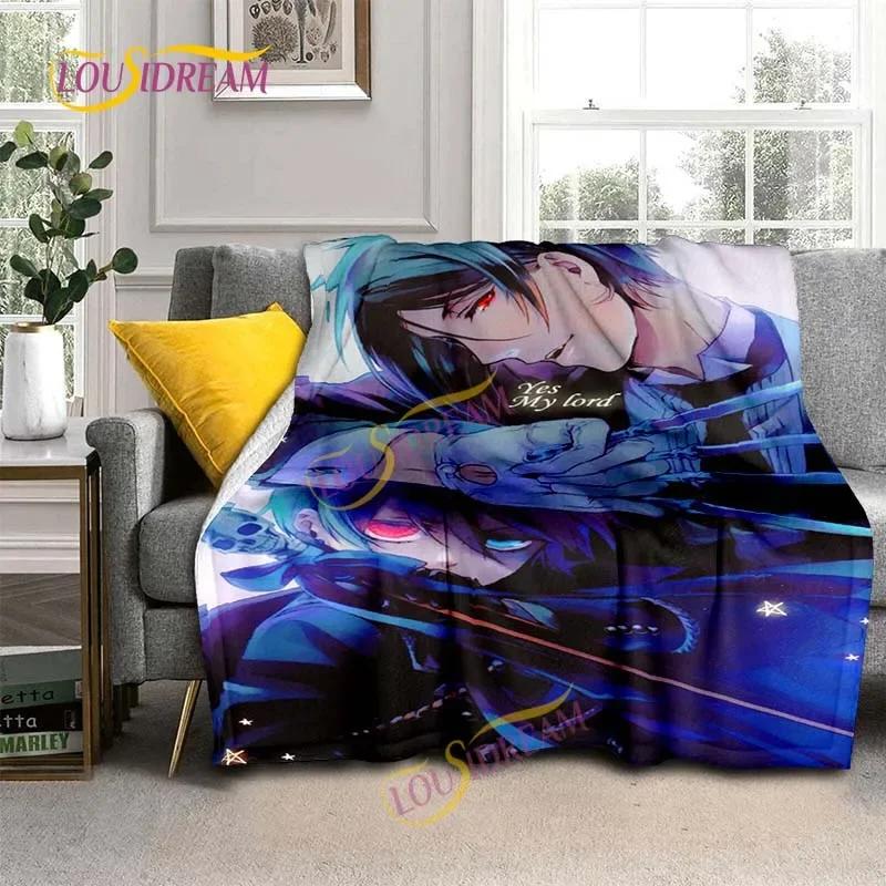 Black Butler Animation Flannel Blanket, Comfortable, Household Picnic Blanket, Suitable for All Seasons