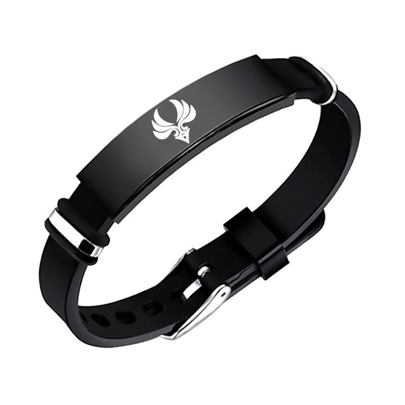 Genshin Impact Kamisato Ayaka Stainless Steel & Walnut Bracelet