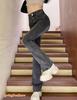 SpringSwalloow Casual Stretch Flared Jeans with Bell Wide Leg Fits Perfect for Spring and Autumn Women's Bottoms, Pants, Washed, Flared, Stylish,