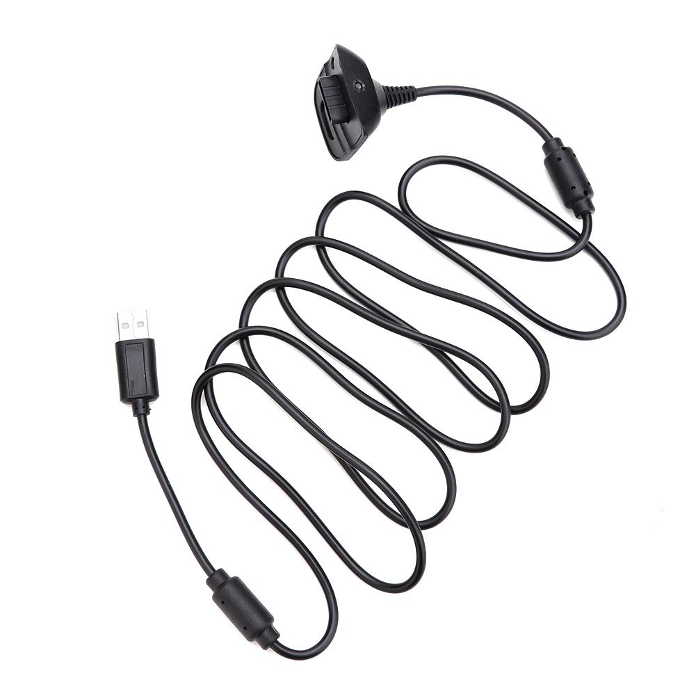 1.8m USB Dual Magnetic Ring Charging Cable Playback Charger Cable Game Accessories for Xbox 360 Wireless Game Controller