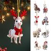 Fade-resistant Christmas Decorations Pony Ornament 2D Acrylic Hanging Decor for Car White Horse Design And Tree Cute Holiday Gift Kids Ornaments