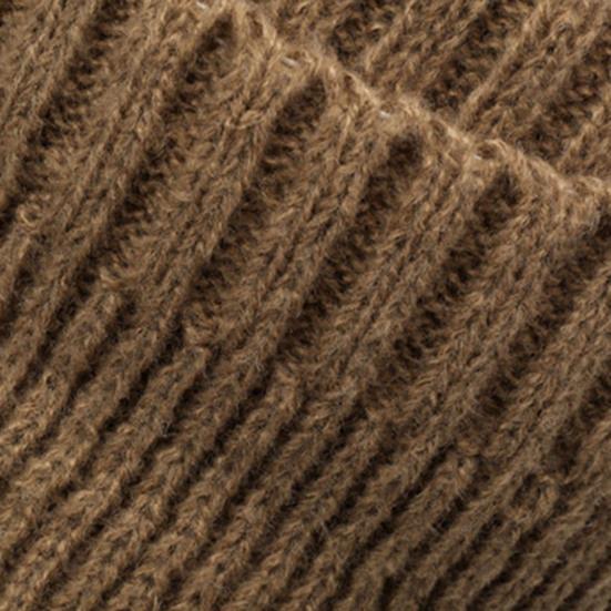 Winter Knitted Hat Solid Color Men Women Thickened Fleece Lining All-weather Hat Cold Weather Outdoor Headwear