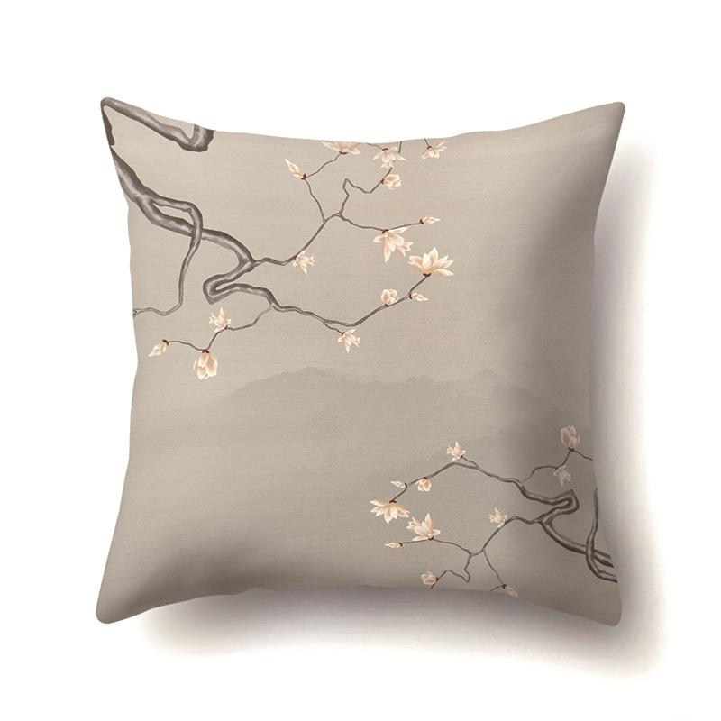 Geometric Branch Sofa Pillowcase Single-sided Office Cushion Cover Living Room Pillowcase Cycling Waist Pillowcase