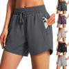 Women's Athletic Running Shorts, Quick-drying Shorts With Zippered Pockets
