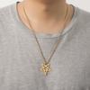 Dawapara Inverted Pentacle Necklace Gothic Pentagram Pendant Occult Amulet Witchcraft Stainless Steel Jewelry