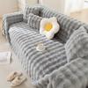 Rabbit Plush Large Sofa Anti Slip Cover Cloth Thick Winter Sofa Slipcover Protector Cover Sofa Cushion Anti Cat Scratch Universal Cover Blanket