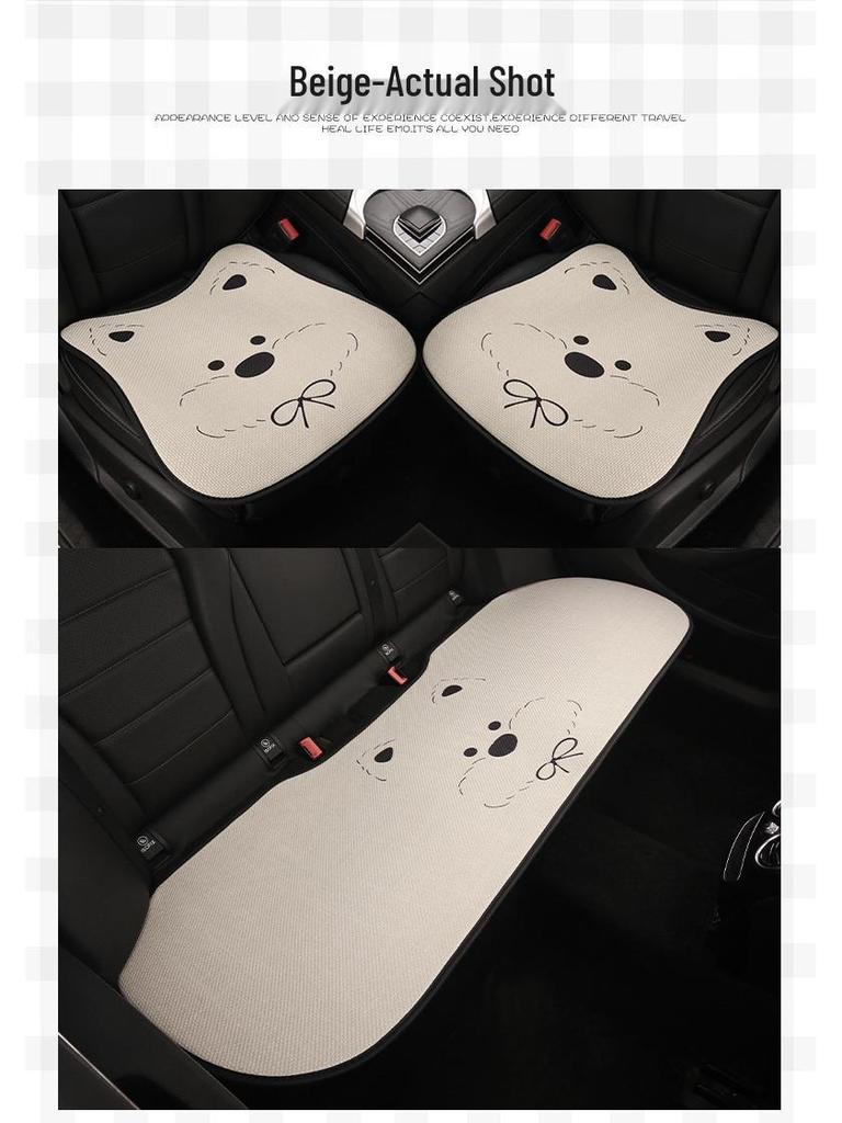 West Highland White Terrier Puppy Car Seat Cushion for MG Models (MG4, MG5, MG6, MG7, ES5) – Cute Cartoon Design for All Seasons.