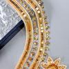 Heavy Industry Luxury Gold Beaded Sequins V-Neck Patch Evening Dress Performance Dress Decorative Front Neck Fabric Stickers Accessories