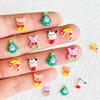 60Pcs New Mini Cartoon Cute Christmas Series Resin Flat Back Scrapbook Diy Nail Decoration Component Holiday Gifts A139