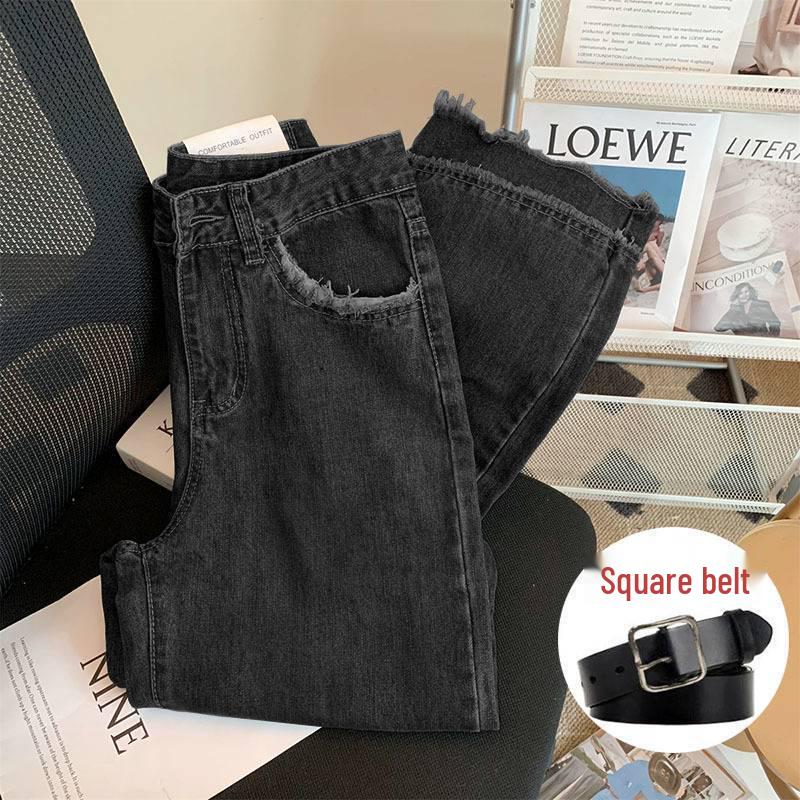 2025 Women's High Waist Retro Wide Leg Jeans - White