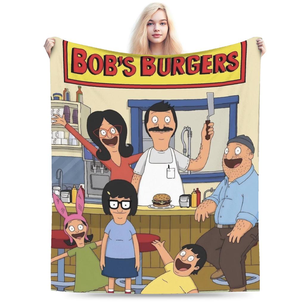 Bob Burgers  Plush Blanket Child  Flannel Throw Blanket For Living Room Warm Soft Design Quality Bedspread Gift