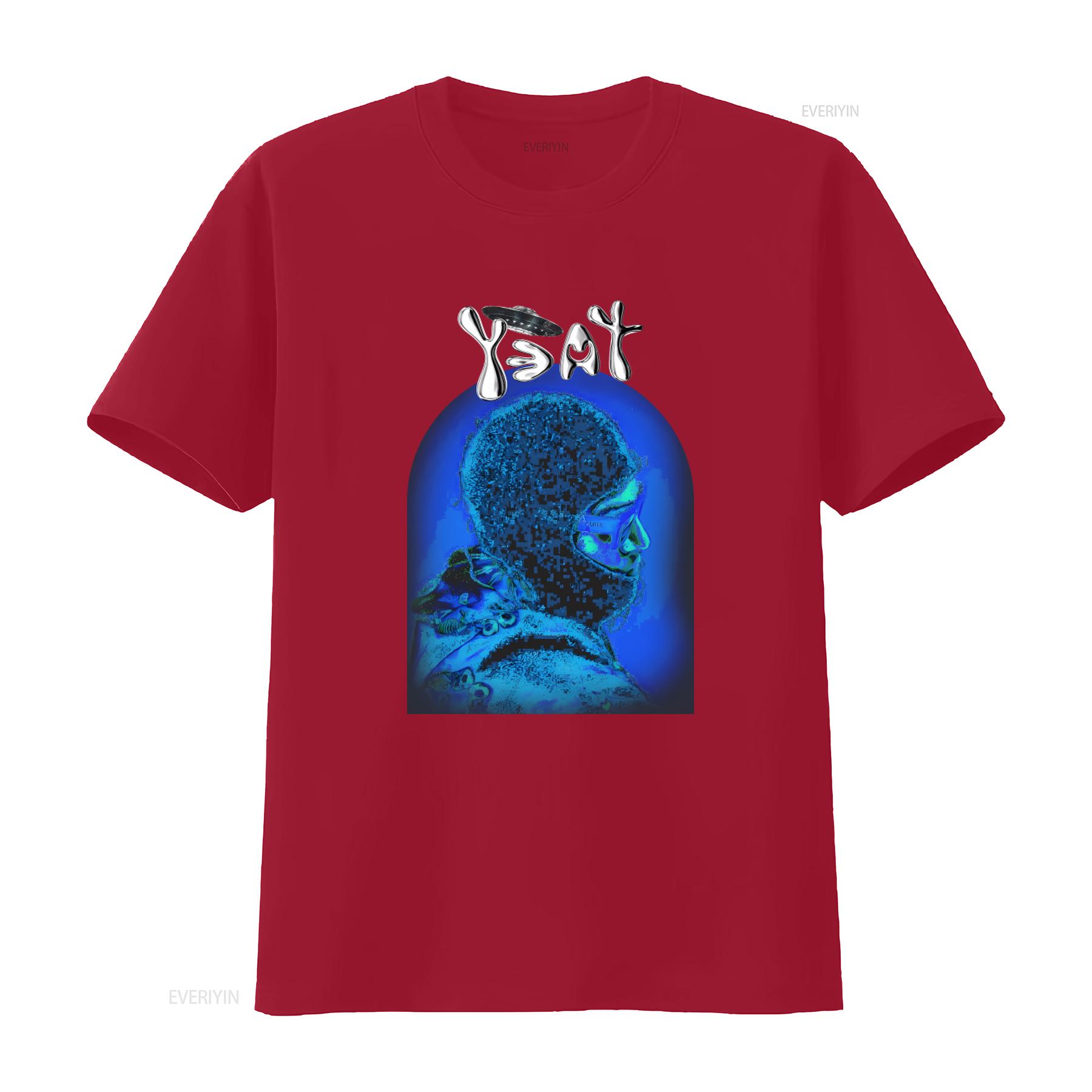 

Yeat T shirt Y2k Style Music 100 Cotton Alien UFO Design Print vintage Washed Versatile Slightly fashion Top For Everyday Wear S