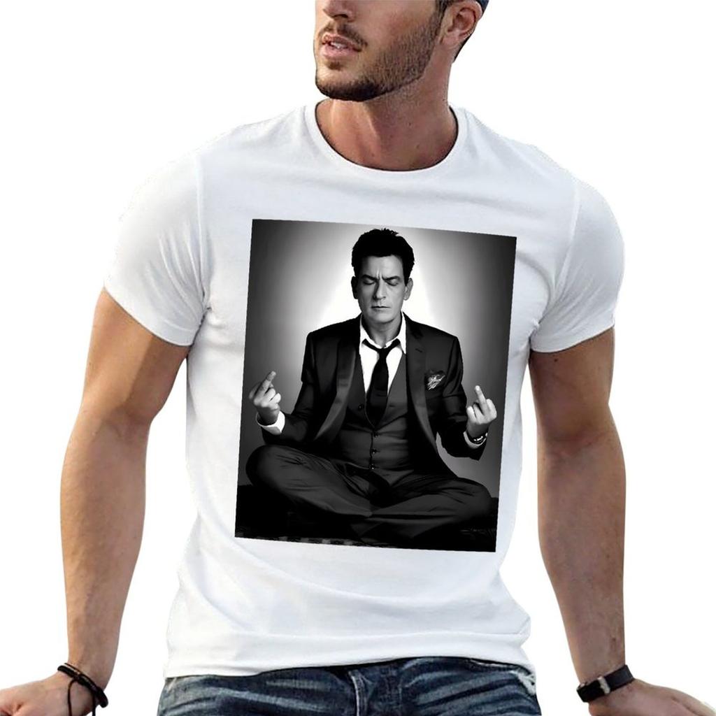 T-shirt Charlie Sheen T Shirt Unisex Designer Anime T-shirt Divertenti T-shirt Cotone T-shirt