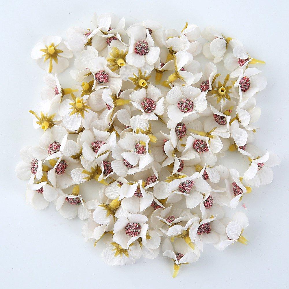 50/100 Stück Mini Gänseblümchen Künstliche Blumenköpfe Seide DIY Bilderrahmen Foto Requisiten Heimdeko Muttertag Hochzeit Dekoration