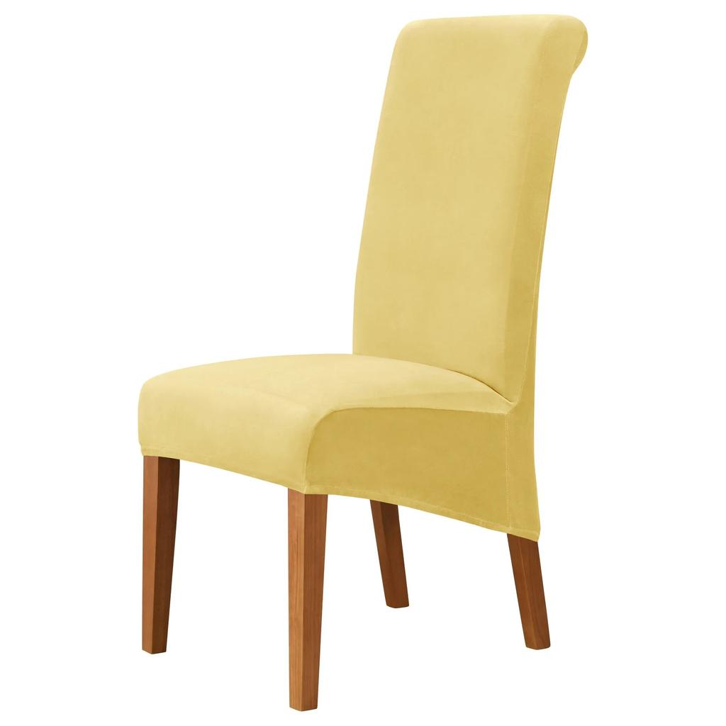 High Back & Universal Velvet Chair Cover Stretch Soft Chair Covers for Dining Room Wedding Hotel Home Decor Seat Case M XL Size