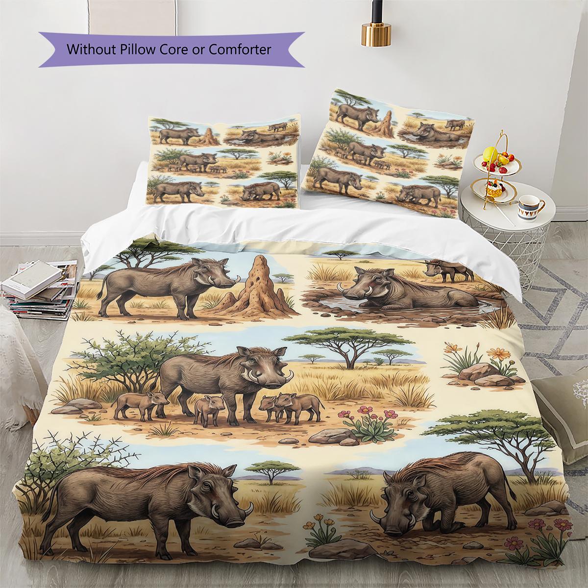 

Retro Oil Painting Animals Pattern Bedding,Quilt Set Quilt Cover Pillowcase Home Birthday Gift (1 * duvet cover + 2 * pillowcase, without core) 135x200cm