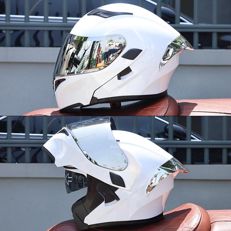 DOT Certified Modular Motorcycle Helmet Double Visor Design Men Women All Season High Strength ABS Comfortable Riding Helmet