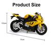 1:12 BMW S1000RR Motorcycle Model Toy Alloy Diecast Shock-absorbing Linkage Vehicle Models Free Wheeling Children's Toys Gifts