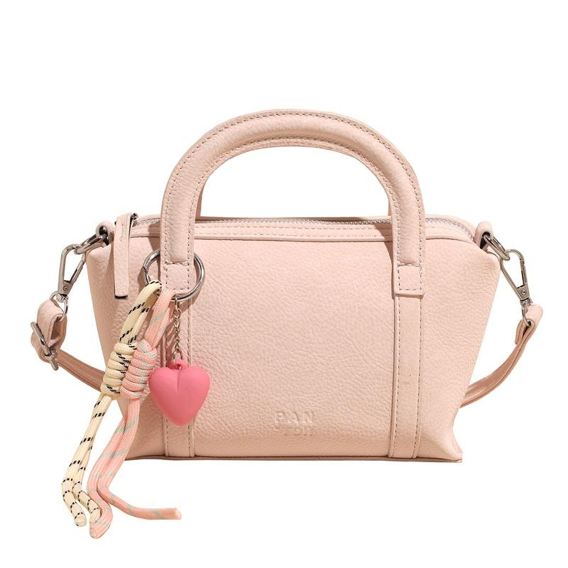 Textured Bucket Bag 2025 New Large-capacity Portable Shoulder Bag Niche Design Lychee Pattern Retro Messenger Bag