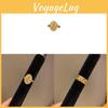Elegant Womens Open Copper Ring With Zircon Stones For Daily Wear And Gifts