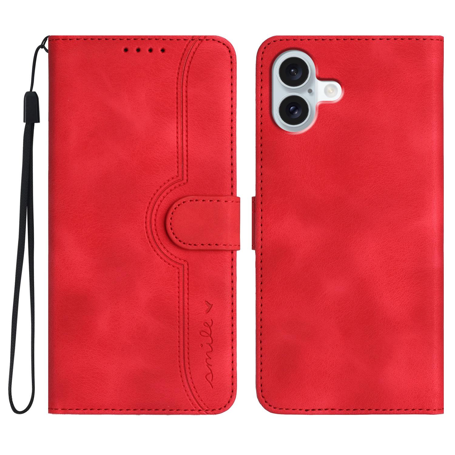 

YX0030 For iPhone 16 Plus Case PU Leather Stand Wallet Flip Phone Cover F