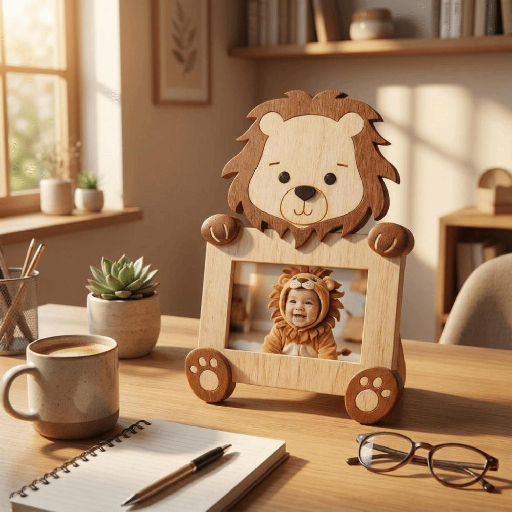 Handmade Animal Shape Frame Cute Photo Album Frame Picture Display Stand Photo Props