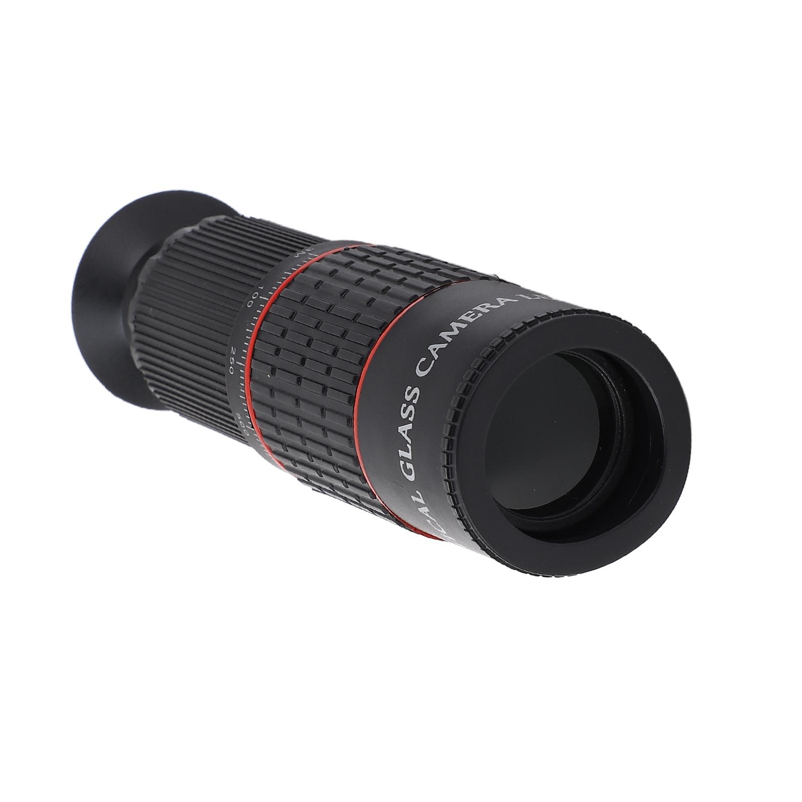 

Оптическое стекло Черный 22-кратное увеличение Удобный HD Внешний объектив Телескоп для мобильного телефона
