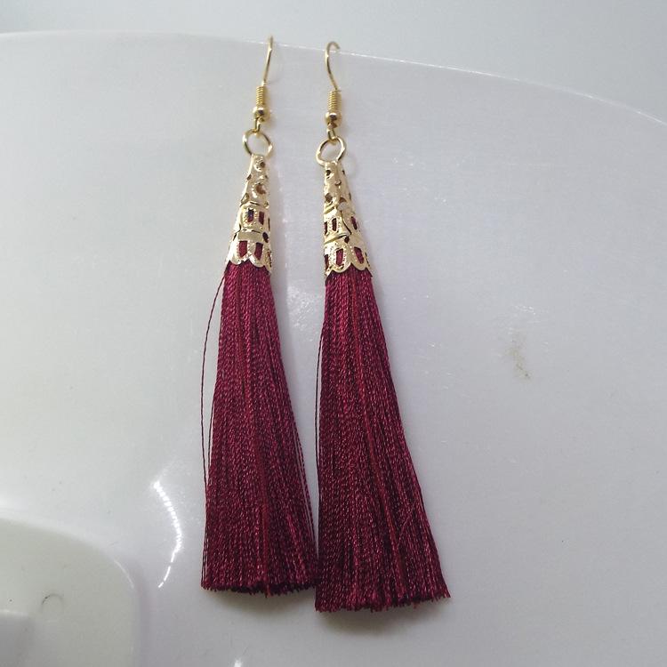 Bohemian Handmade Long Tassel Earrings for Women