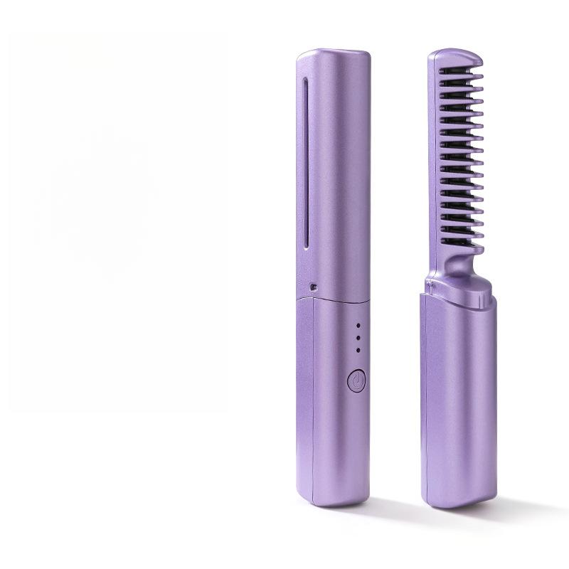 Transportable Journey Small Lazy Hair Straightener, Wireless Usb Charging Small Roll Straight Mini Hair Straightener