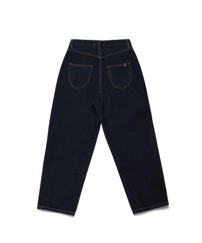 FUNNY PIG MADE Wide Pin Crop Jeans (Indigo Wash)
