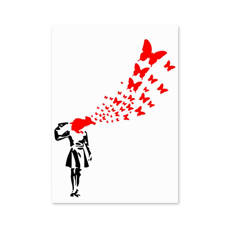 

Бэнкси граффити произведения искусства холст картина маленькая девочка в погоне за воздушным шаром плакат и принты современная поп-стрит настенная картина домашний декор 60x90cm No Framed