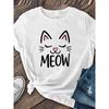 European Size The Must-Have Top for Lively Cat Lovers | Bright "Meow" Pattern And Cute Cat Designs, Suitable for Street Style,