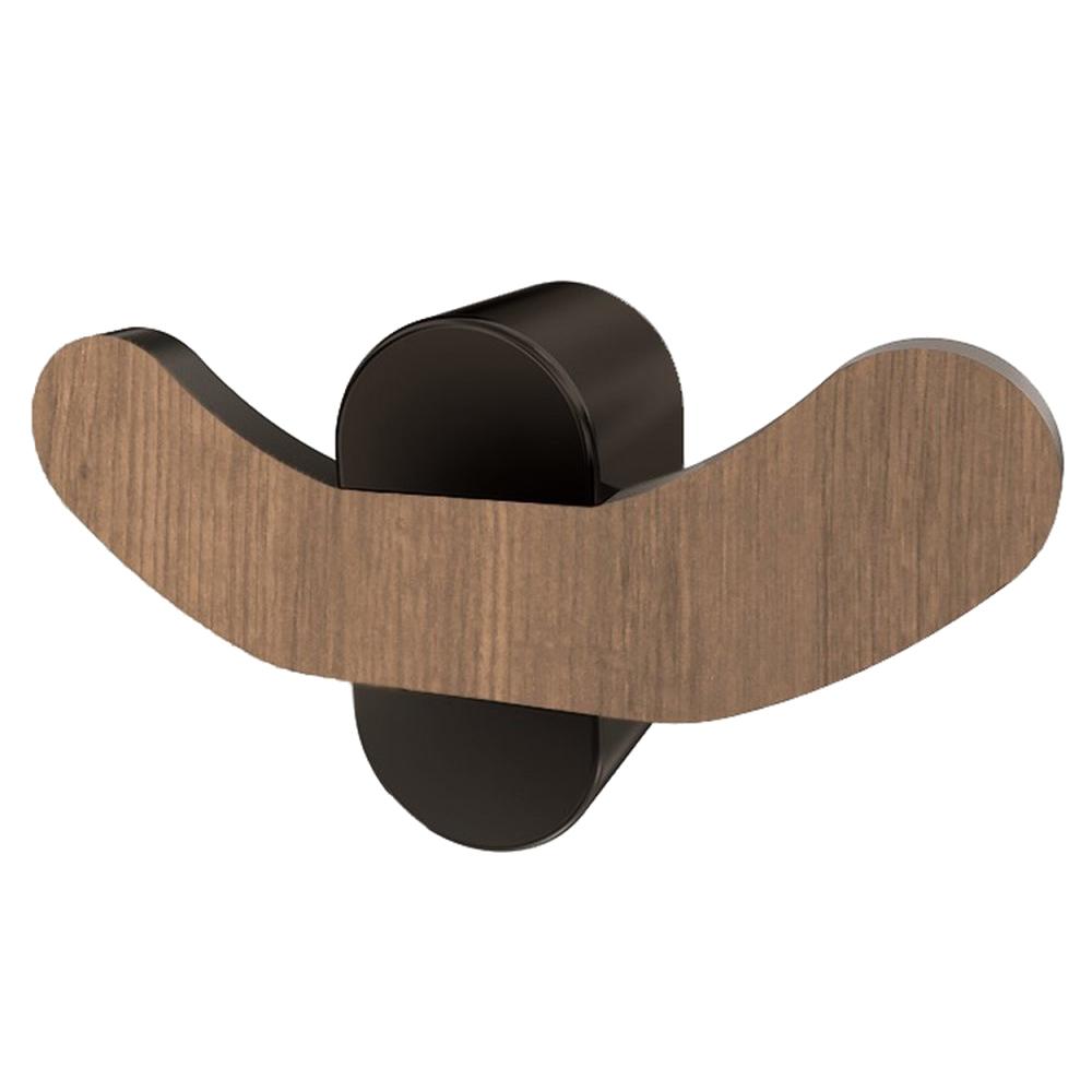 Bergen Doppel-Kleiderständer, Schwarz/Holz