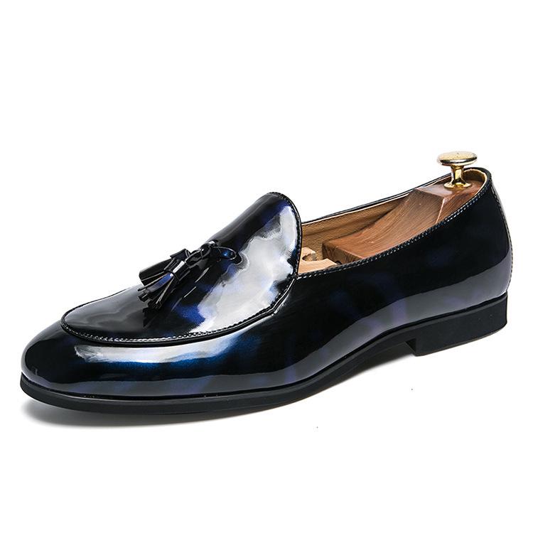 Men's Large Leather Tassel Loafers - Trendy, Breathable, Casual Business Shoes for Summer
