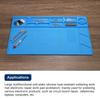 Soldering Mat Repair Pad Insulation Heat Resistant 932°F Soldering Station Silicone Work Pad Desk Workbench Phone Repair Tool