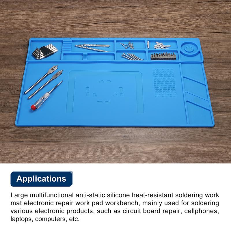 Soldering Mat Repair Pad Insulation Heat Resistant 932°F Soldering Station Silicone Work Pad Desk Workbench Phone Repair Tool