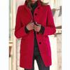 IHUASU Vintage Casual Lattice Print Long Sleeve Polo Neck Jacket for Autumn/Winter