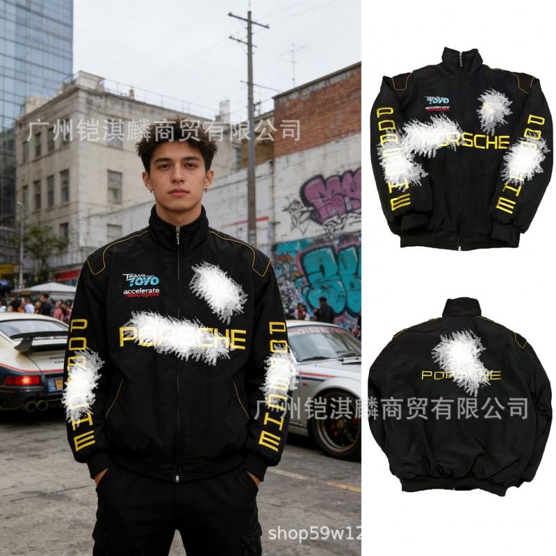 Gruba Bawełniana Haftowana Kurtka Motocyklowa Unisex Ciepła Odzież Wierzchnia Sporty Rowerowe