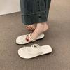Simple and Versatile Set of Toes with Flat Sandals for Women To Wear Seaside Casual Soft-soled Two-way Cool Slippers