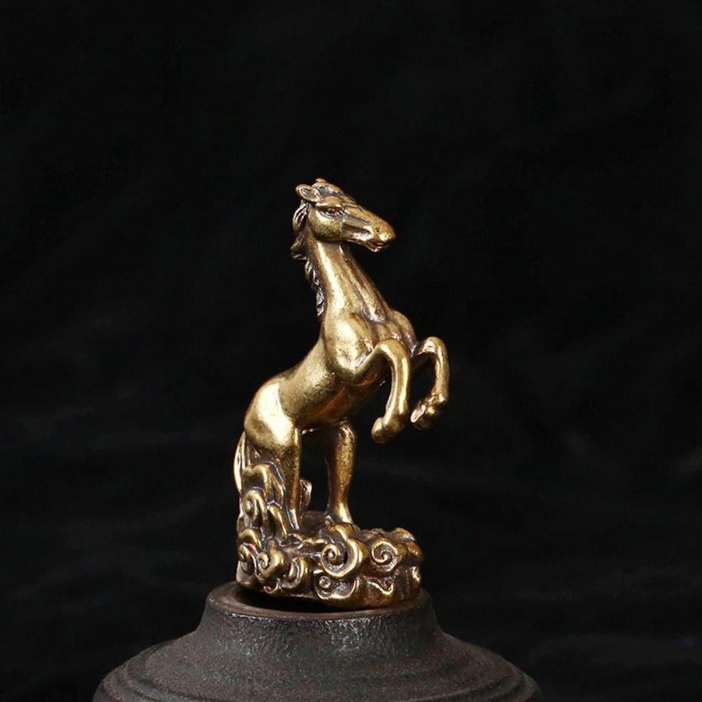 

Easy to Clean Zodiac Horse Statue Feng Shui Ornaments Small Horse Ornaments Animals Sculpture 1pcs