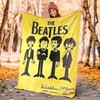 The Beatles Band Flannel Blanket Soft All-Season Throw, Design for Camping, Car Travel, Hiking Sofa, Bed, Office Perfect Gift for Parties