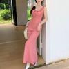 Women's Summer Vintage Tea Break Seaside Holiday Long Plaid French Halter Dress