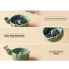 Side Pouring Spout Ceramic Berry Washing Bowl Self-Rotating Fruit Washer  Home Cooks
